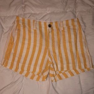 Yellow striped shorts